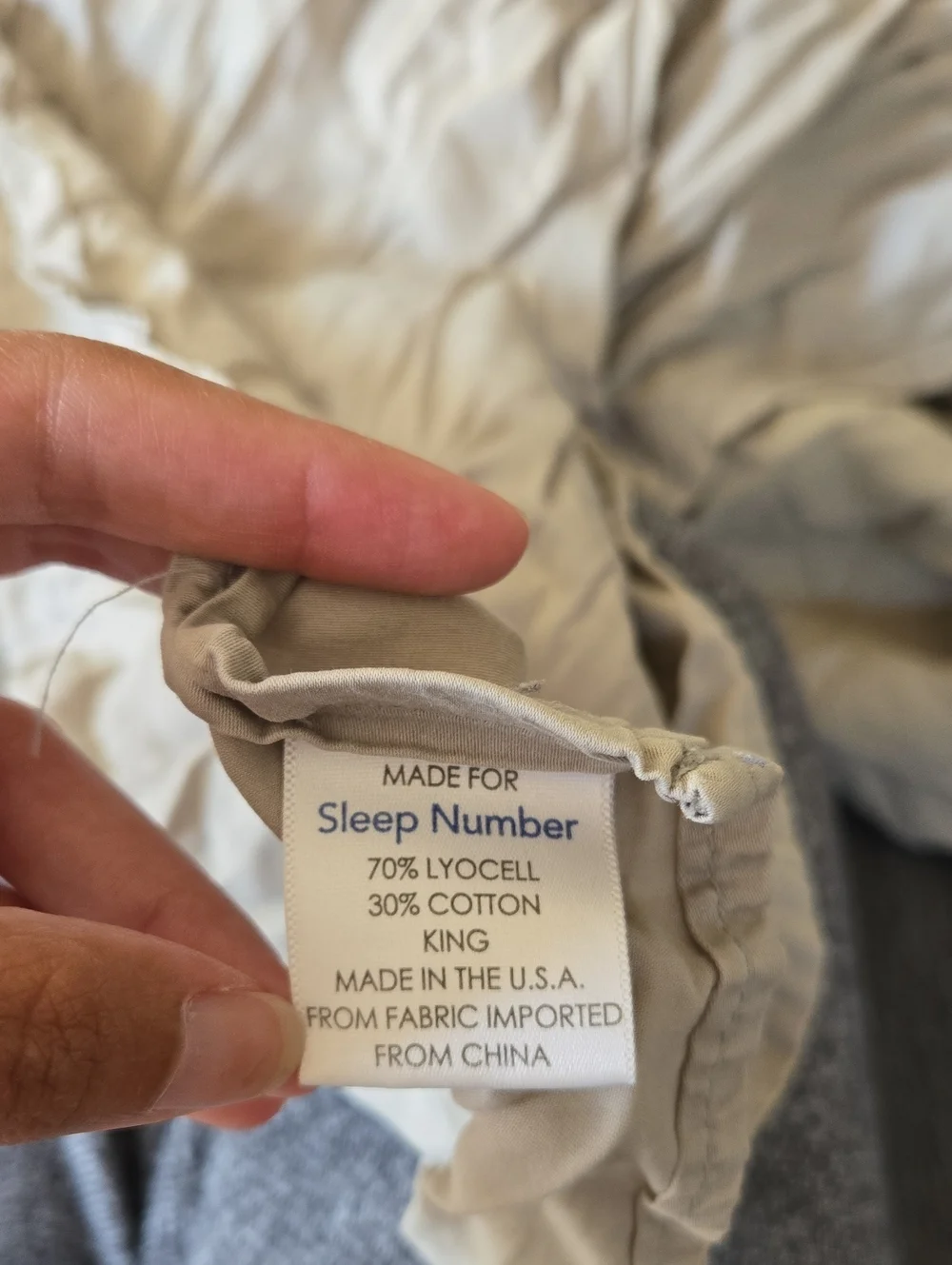 Sleep Number King Sheet - Light Gray Lyocell Blend
